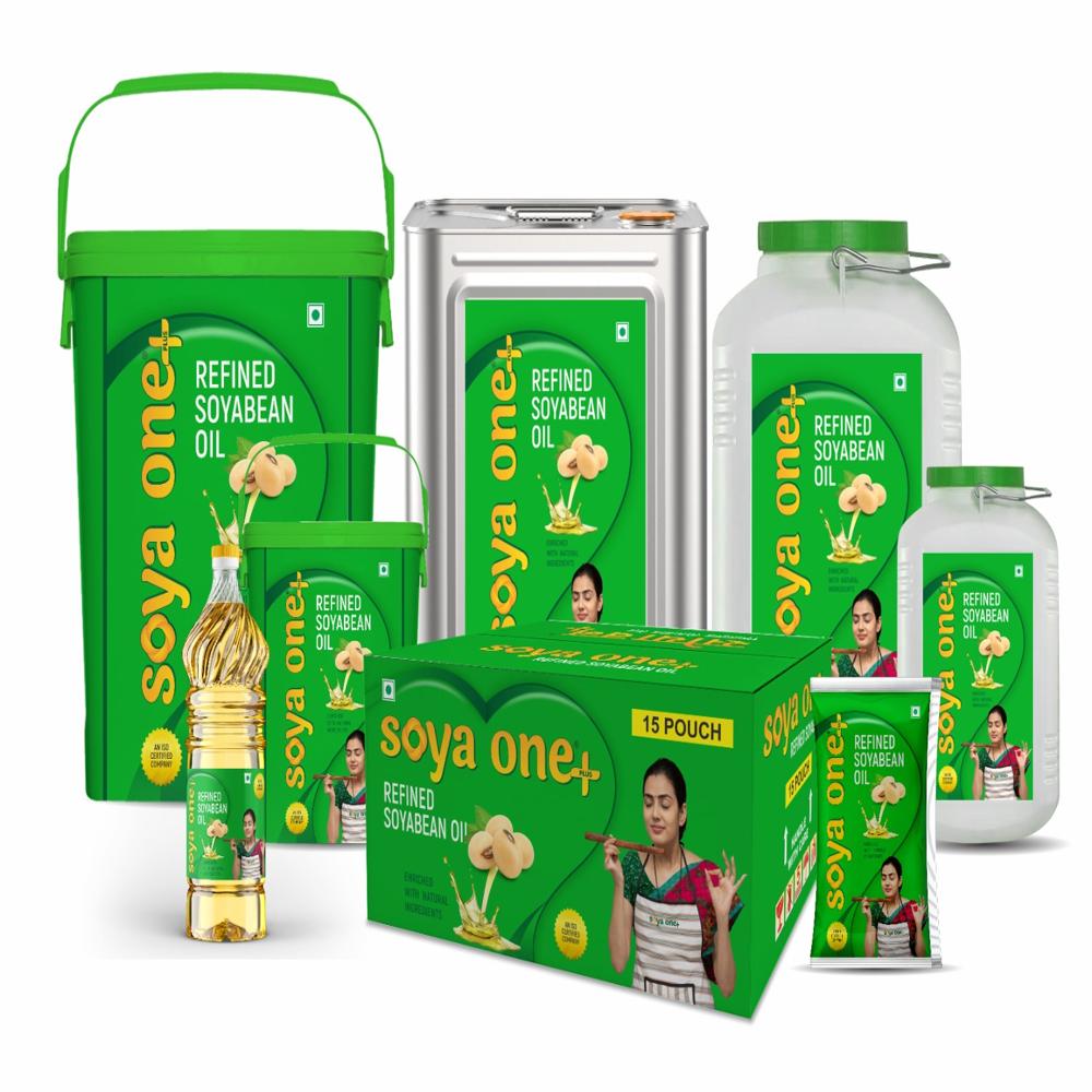 Soya One+ Refined Soyabean Oil Pouch 1 Liter