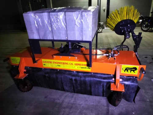 Gayatri Hydraulic Broomer Sweeping Machine - Color: Orange