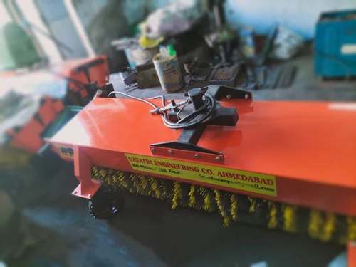 Tractor Mounted Sweeper Machine - Color: Orange