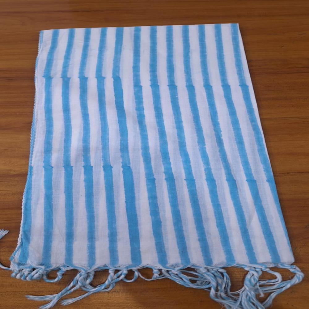 Hand Block Printed Stole - Color: Multi