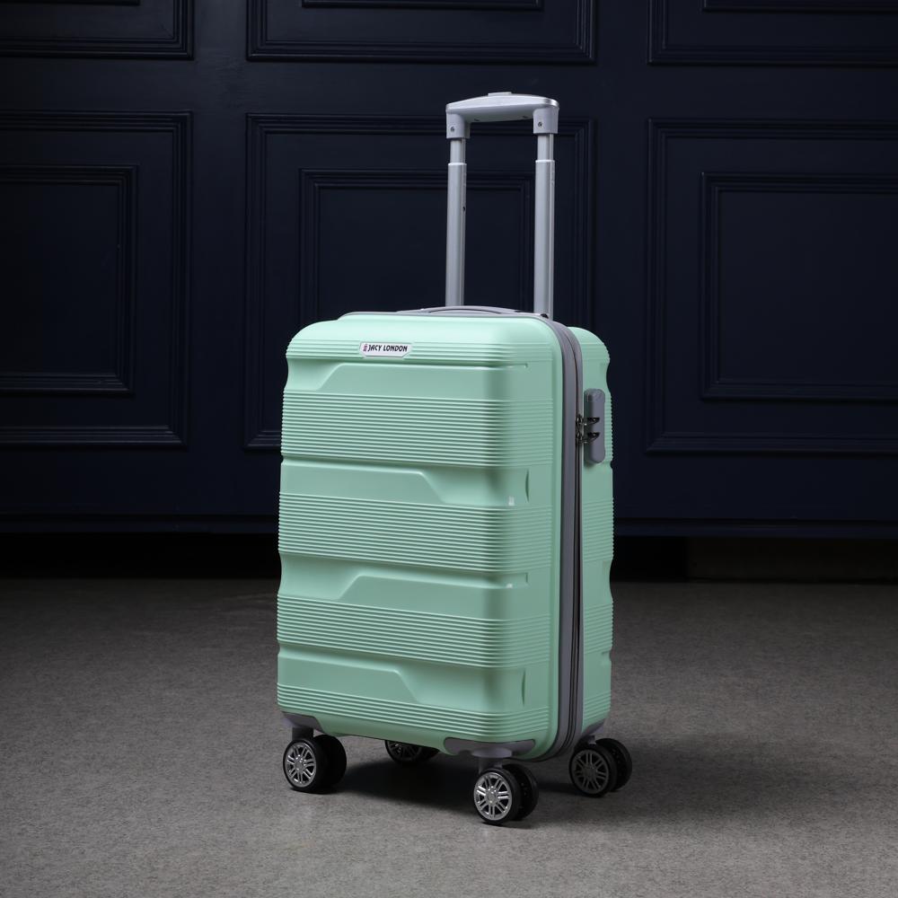 Hard cabin teal green trolley bag