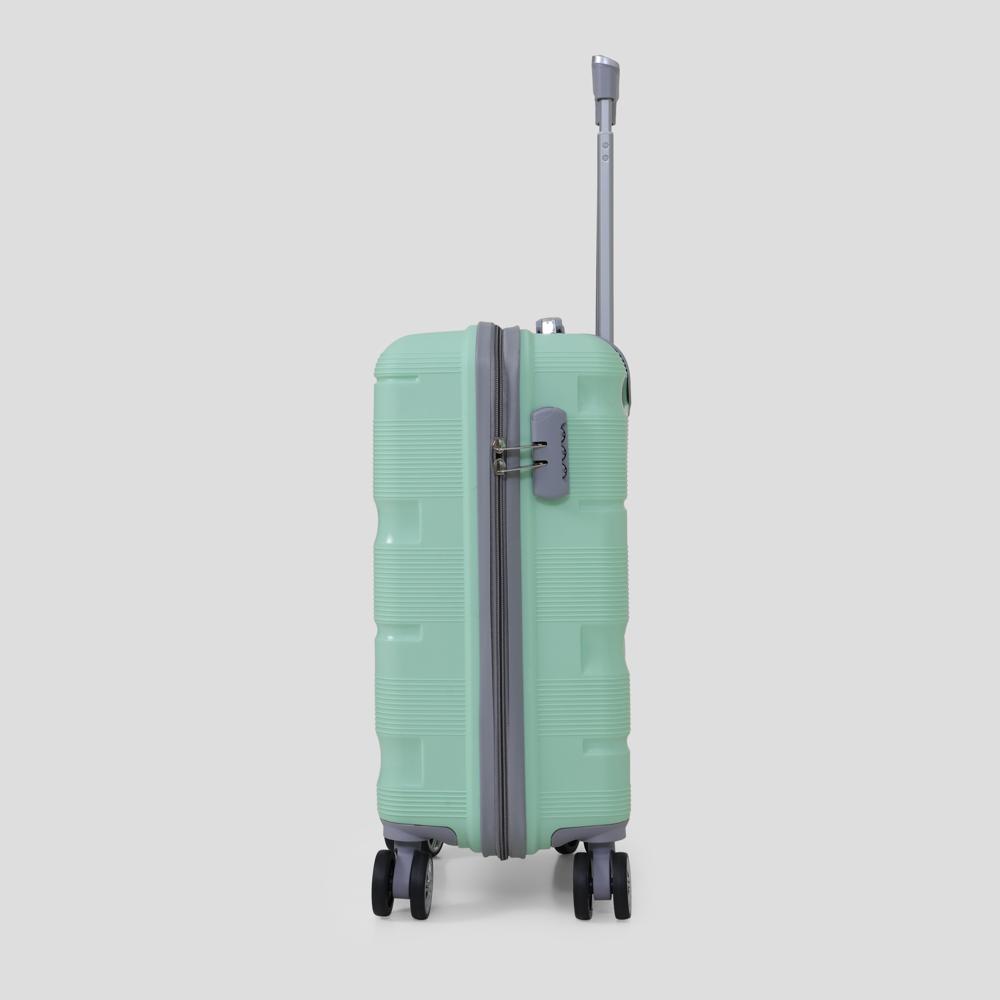 Hard cabin teal green trolley bag