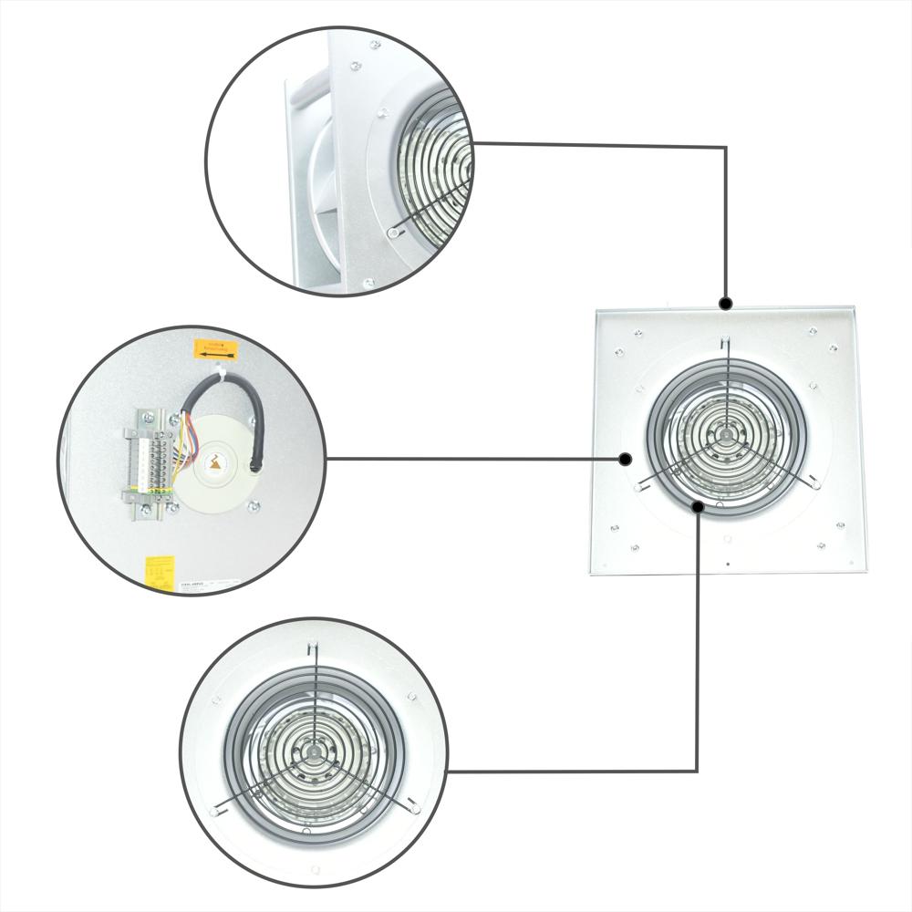 ZIEHL-ABEGG GR31M-2DK.5H.2R Inverter Cooling Fan Ball Bearing Aluminum Blades Ventilation Fan