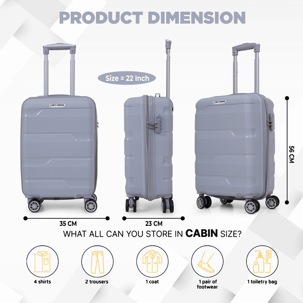 Hard cabin Grey trolley bag