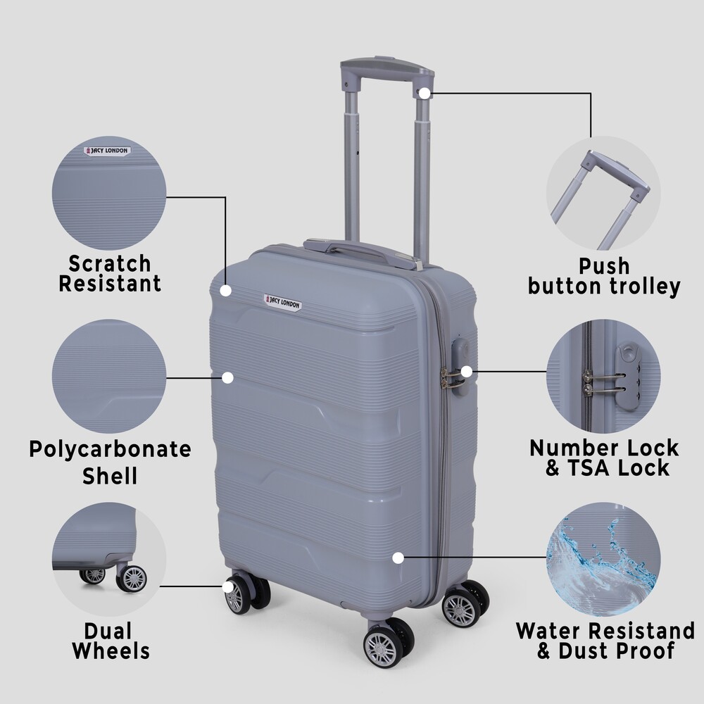 Hard cabin Grey trolley bag