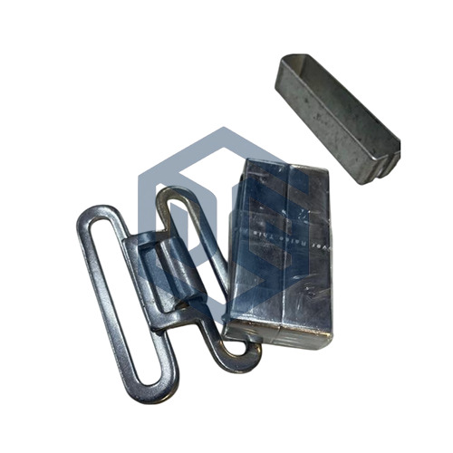 Iron Chrome Finish Navy Belt Fitting - Design: Plain