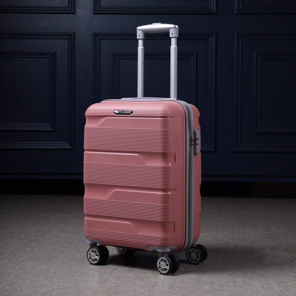 Hard cabin pink trolley bag