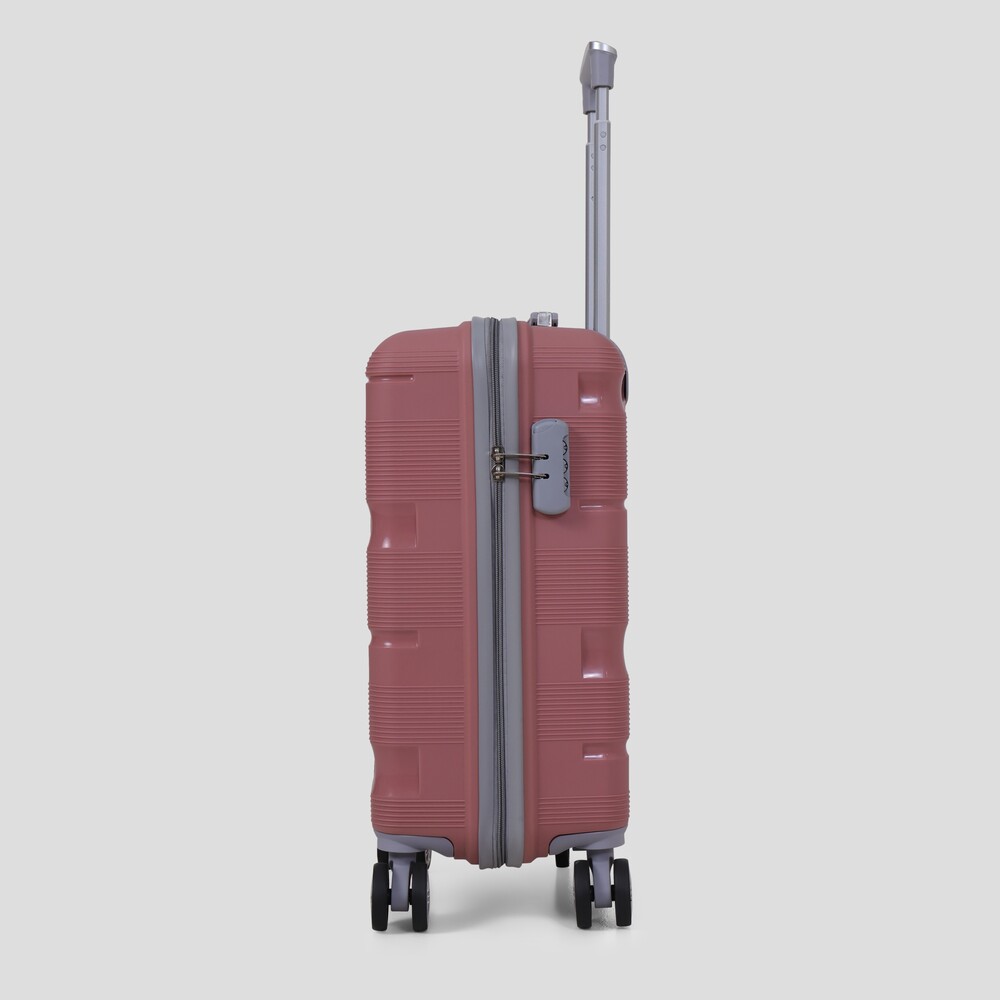 Hard cabin pink trolley bag