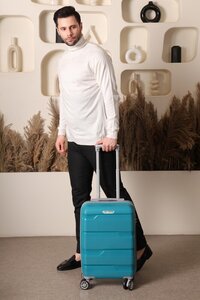 Hard cabin Dark green trolley bag