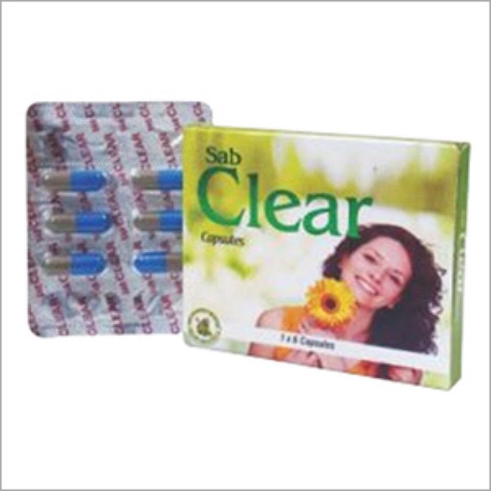 Sab Clear Capsules - Ingredients: Herbal Extracts Essential Vitamins And Minerals