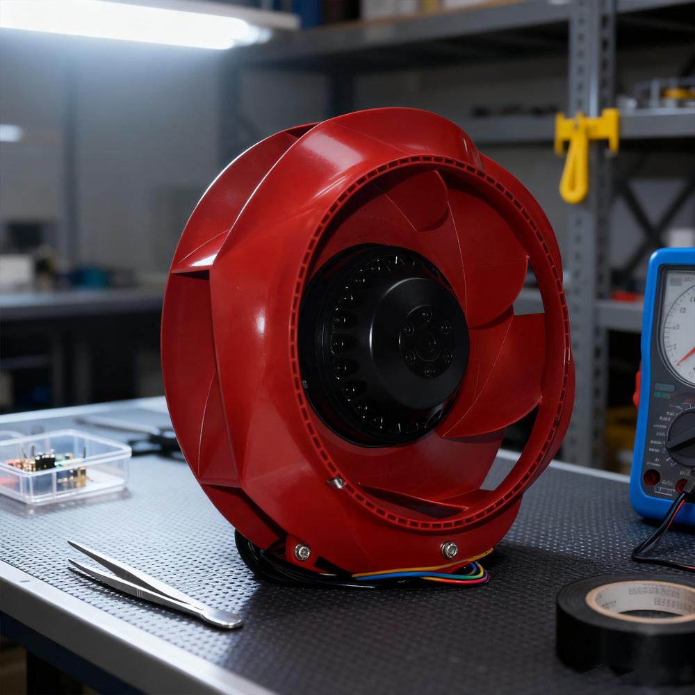 EBM PAPST R2E220-RA38-32 230V AC Inverter Cooling Aluminum Wall Mount Centrifugal Fan