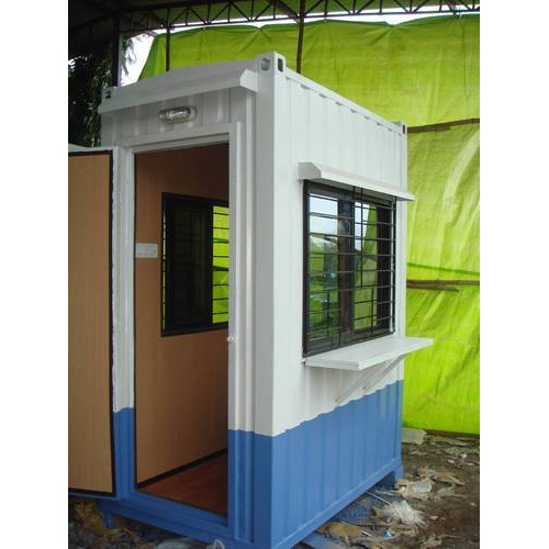 Site Office Cabin - Color: White And Blue