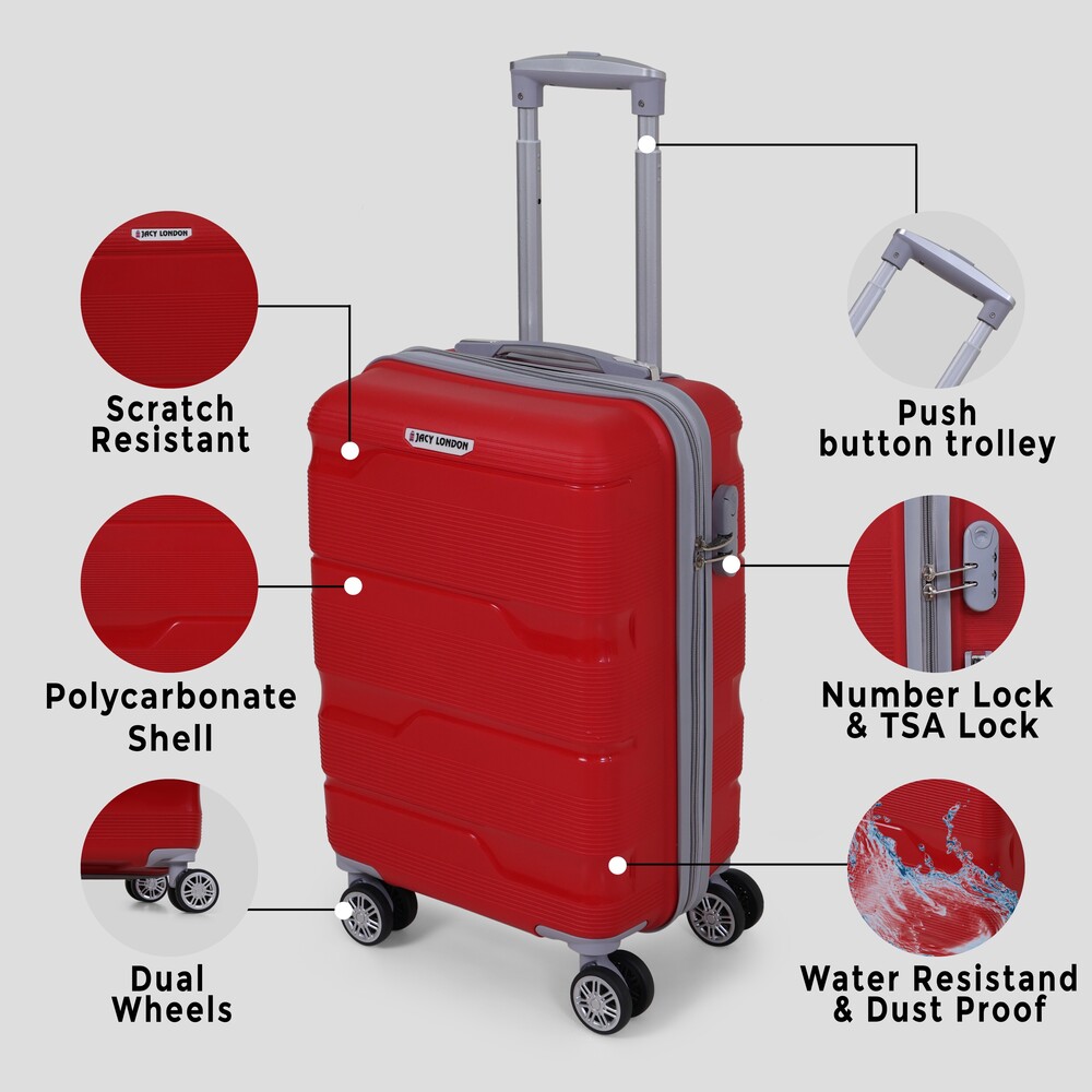 Hard cabin Red trolley bag