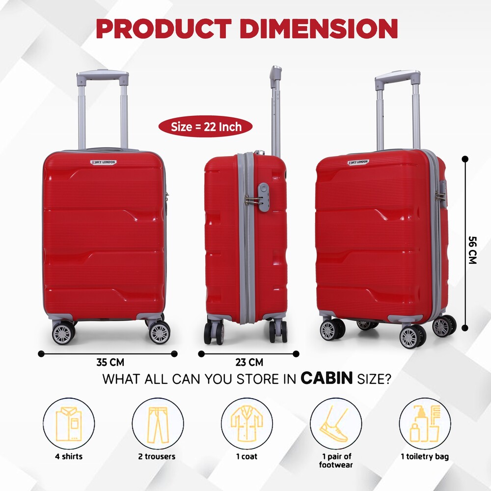 Hard cabin Red trolley bag