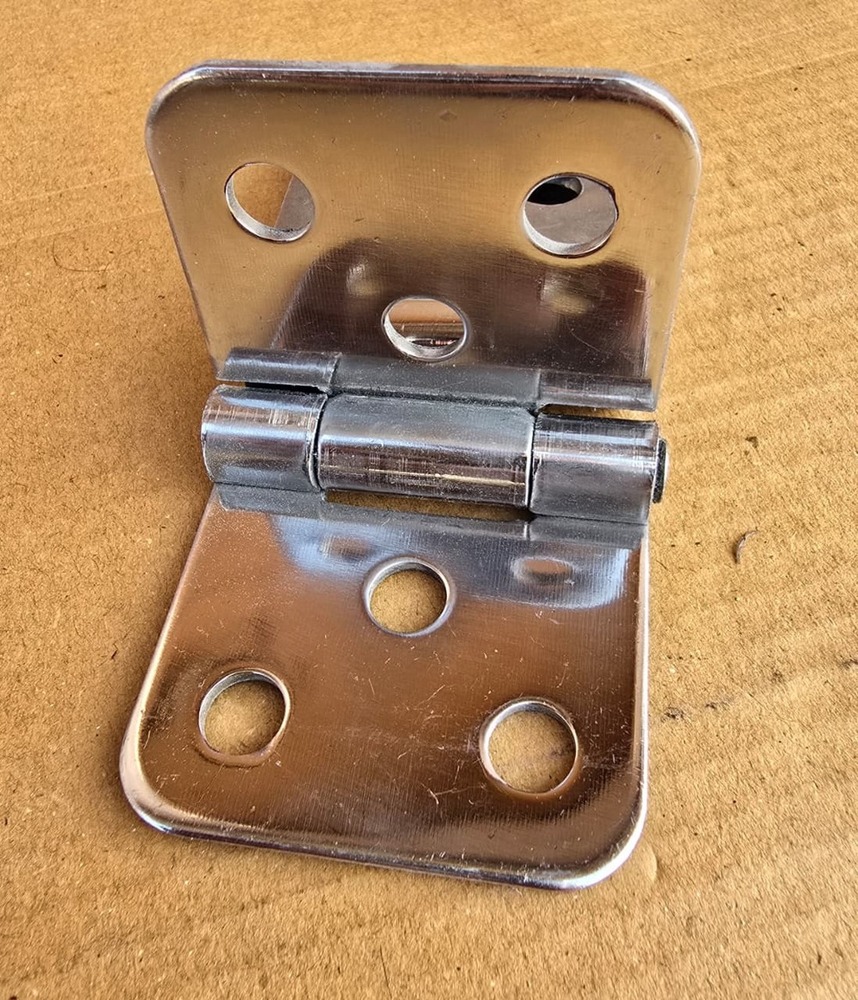 Stainless Steel Hinge 6 Hole Small - Color: Silver