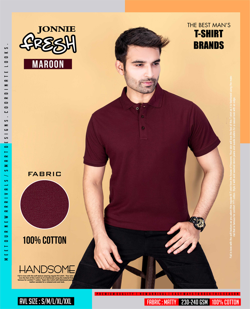 Jonnie Fresh Maroon - Color: Mehroon