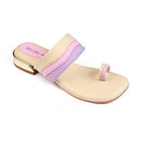 Flat Multi Color Slippers - Design: Trendy
