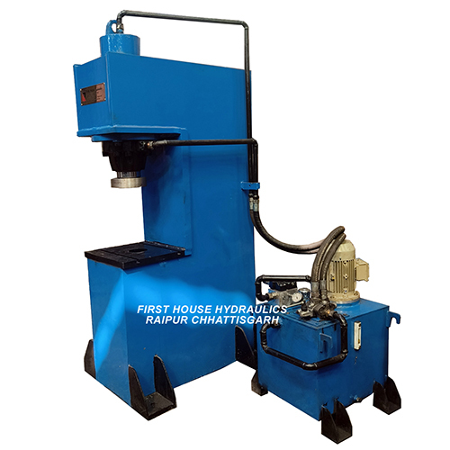 C Frame Hydraulic Press - Color: Blue