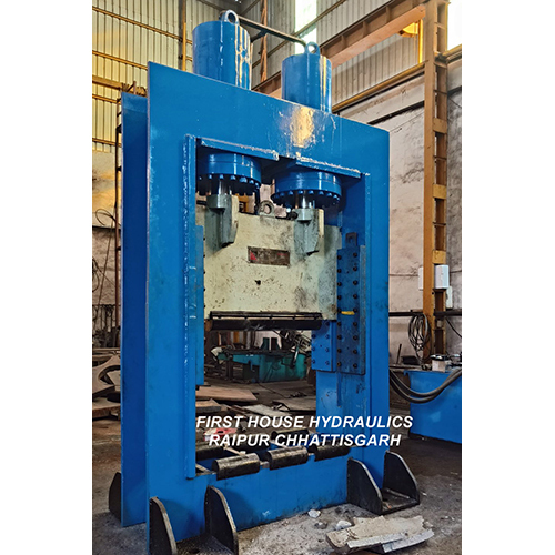 Cast Iron Breaking Hydraulic Press - Color: Blue