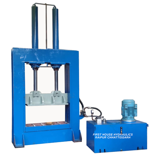 Scrap Ductile Iron Pipe Breaking Press - Color: Blue