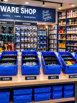 Automobile Spare Parts Storage Boxes - Color: Blue