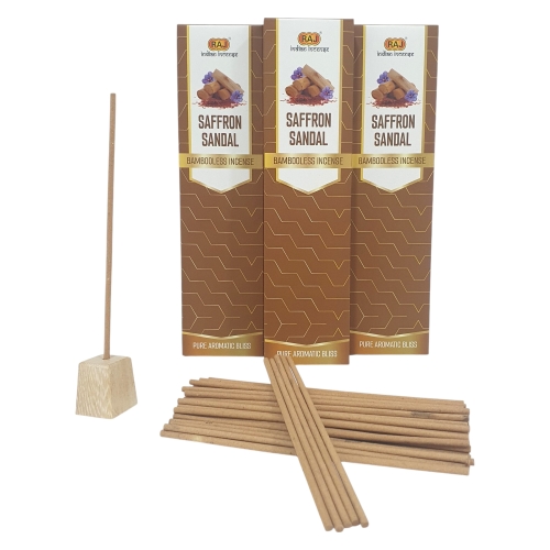 Saffron Sandal Bambooless Dhoop Incense Sticks