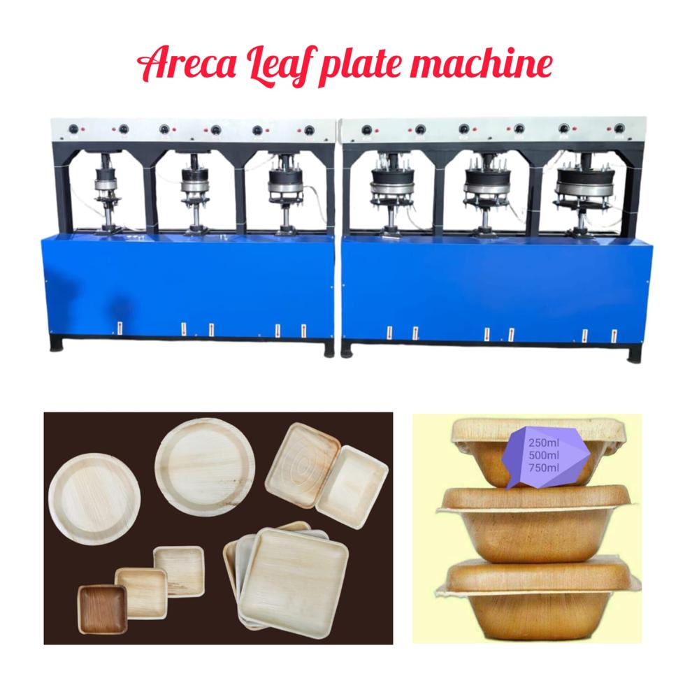 Triple Dye Areca Plate Making Machine Semi Automatic