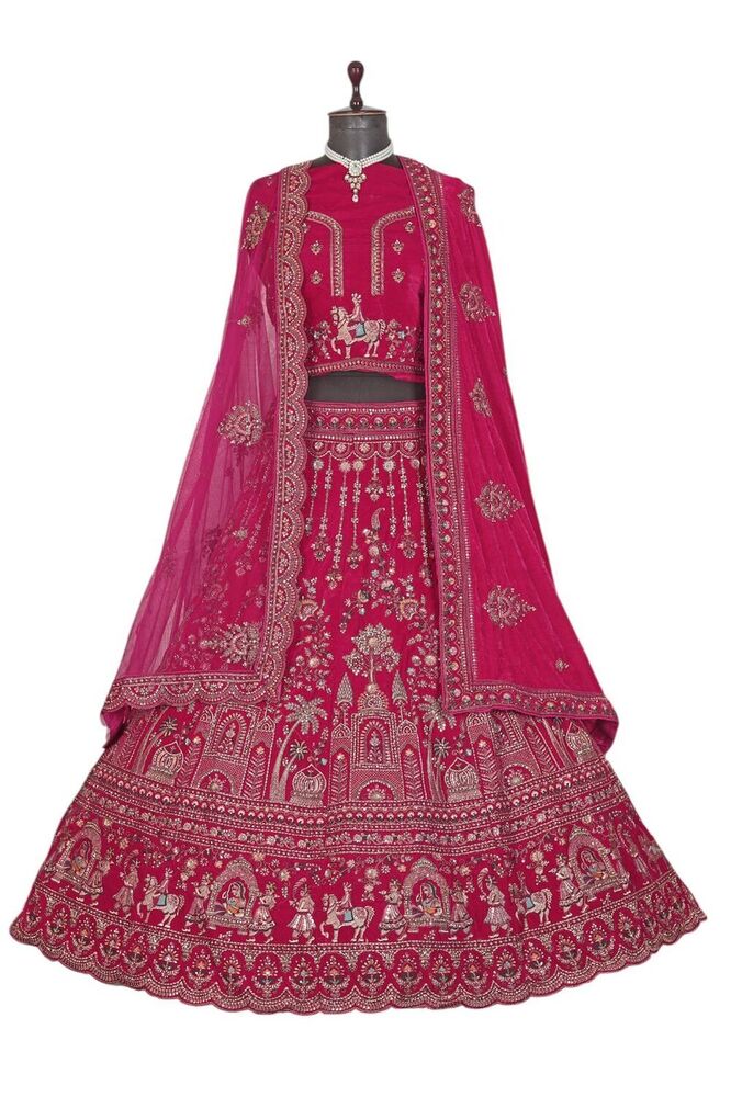 Unique-C1 Anaya Designer Lehenga - Color: Mint Green With Silver Accents