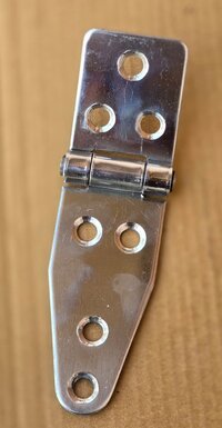 SS 7 Hole Strap Hinge (Boat Type / T-Shape Hinge) in Stainless Steel