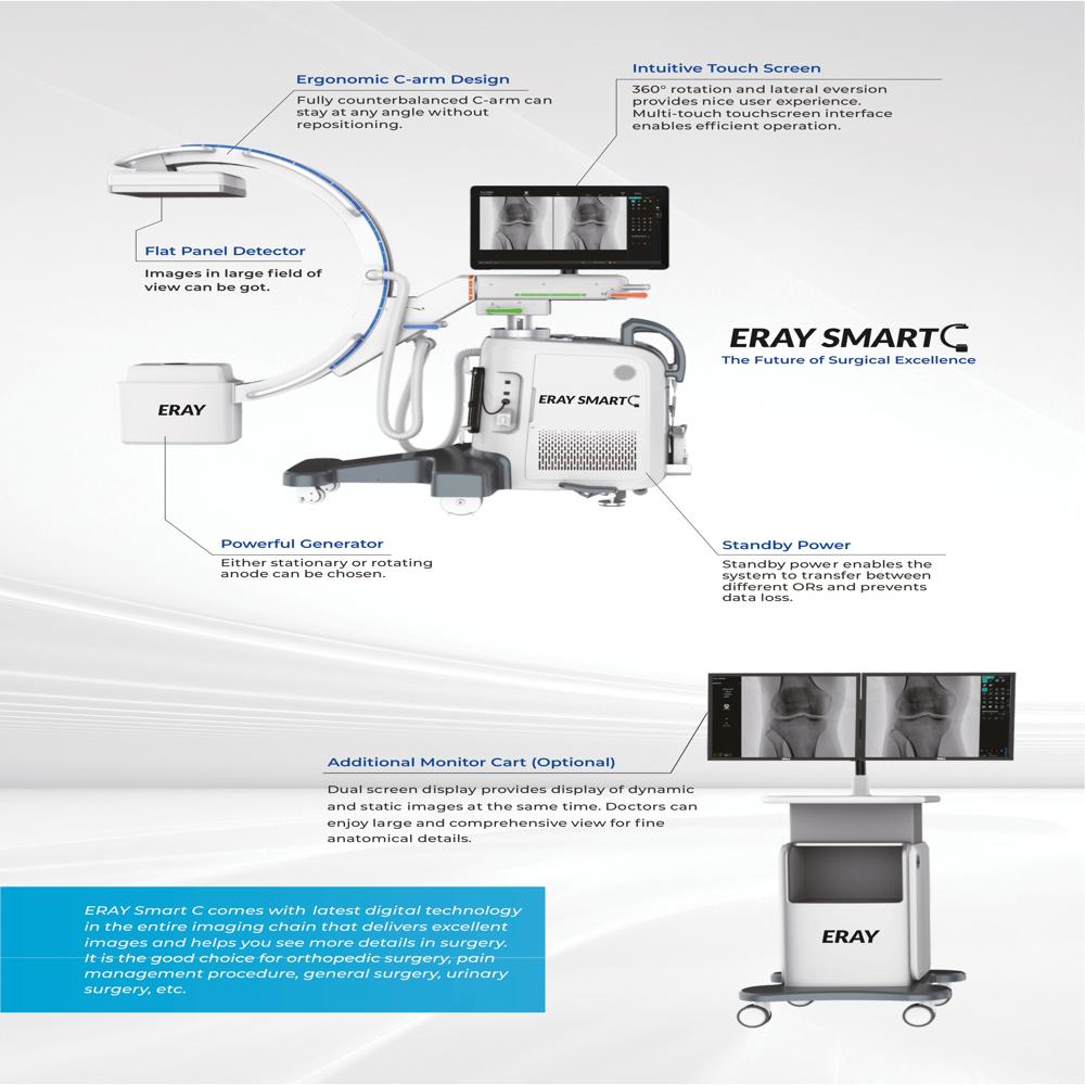 Flat Panel Based Mobile C-arm X-ray System - Color Code: White