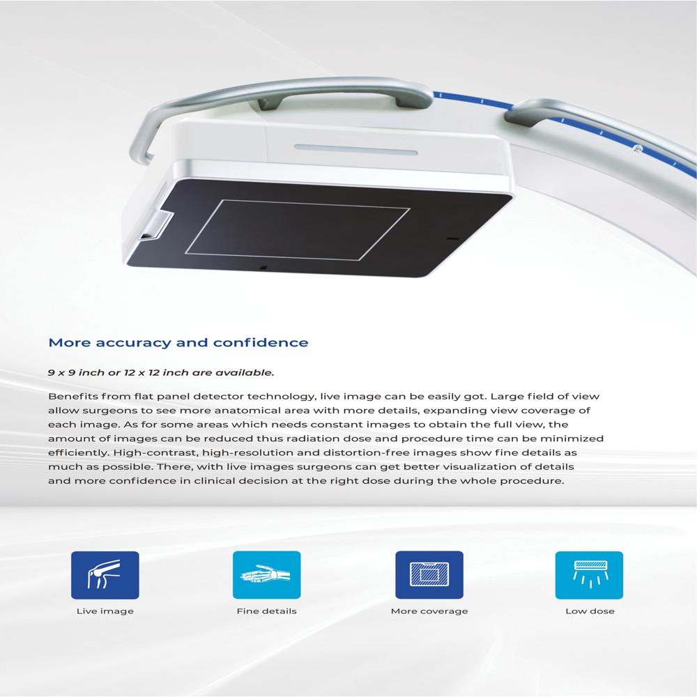 Flat Panel Based Mobile C-arm X-ray System - Color Code: White