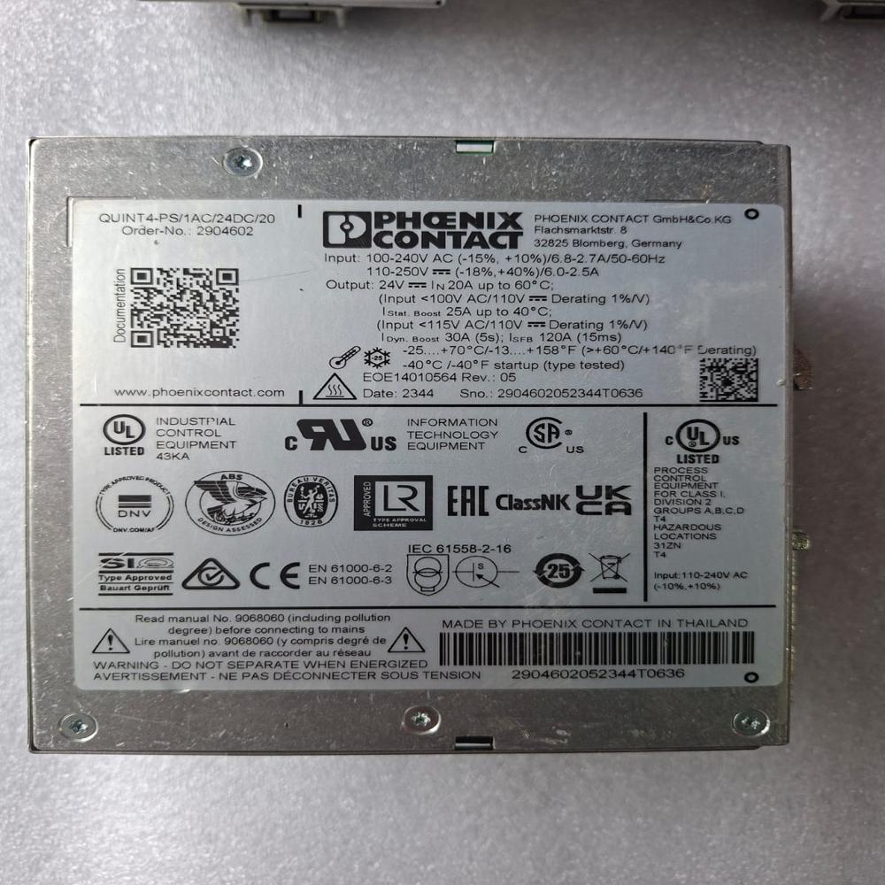 Phonix Contact Quint4-ps/1ac/24dc/20 Power Supply - Application: Industrial