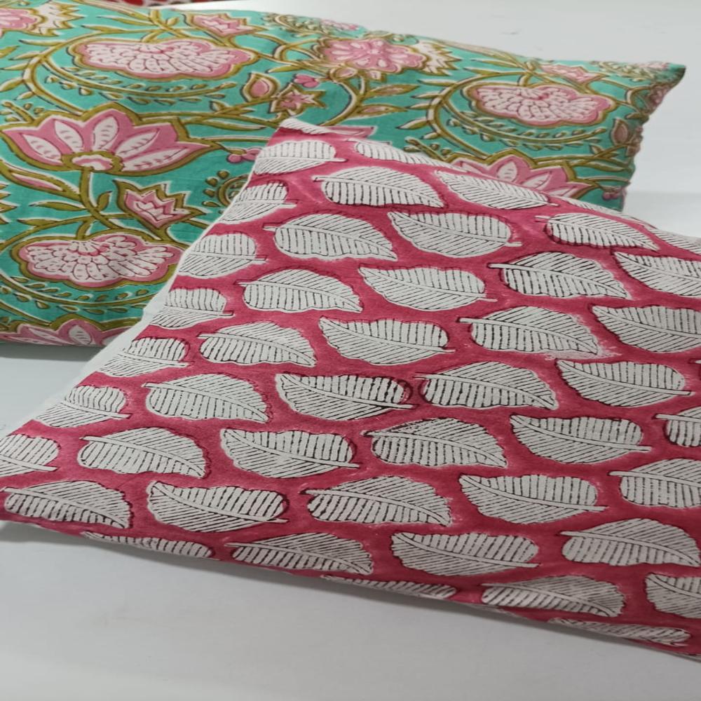 Block Print Cusion Cover - Color: Multi