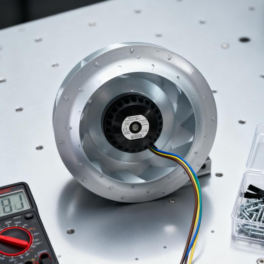 EBM PAPST 2RRE45 (L24-B5) 250x50R 230V Aluminum Blade Electric Powered Fan Centrifugal Fans 156/230W