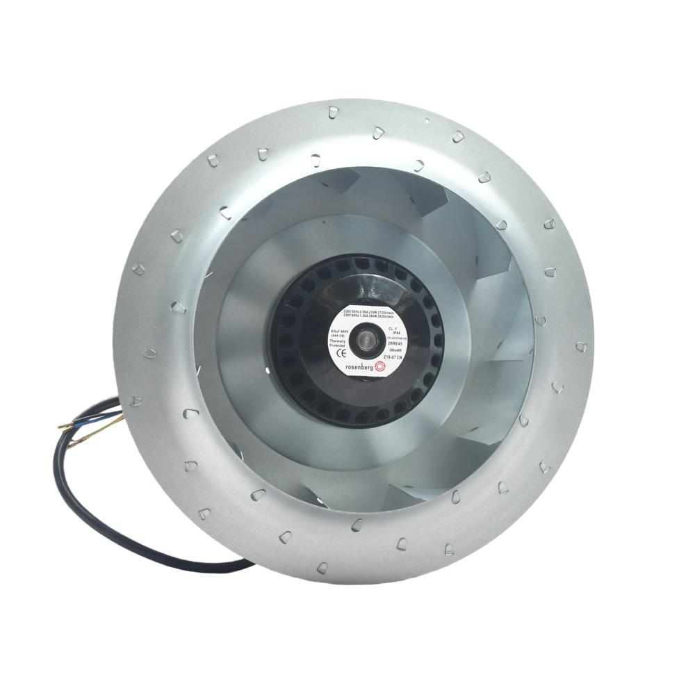 EBM PAPST 2RRE45 (Z19-0712 CN) 280x40R 230V Aluminum Blades Ventilation Centrifugal Fan Industrial Fan