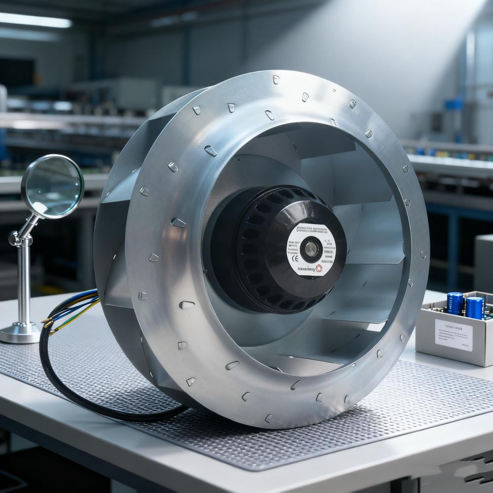 EBM PAPST 2RRE45 (Z19-0712 CN) 280x40R 230V Aluminum Blades Ventilation Centrifugal Fan Industrial Fan