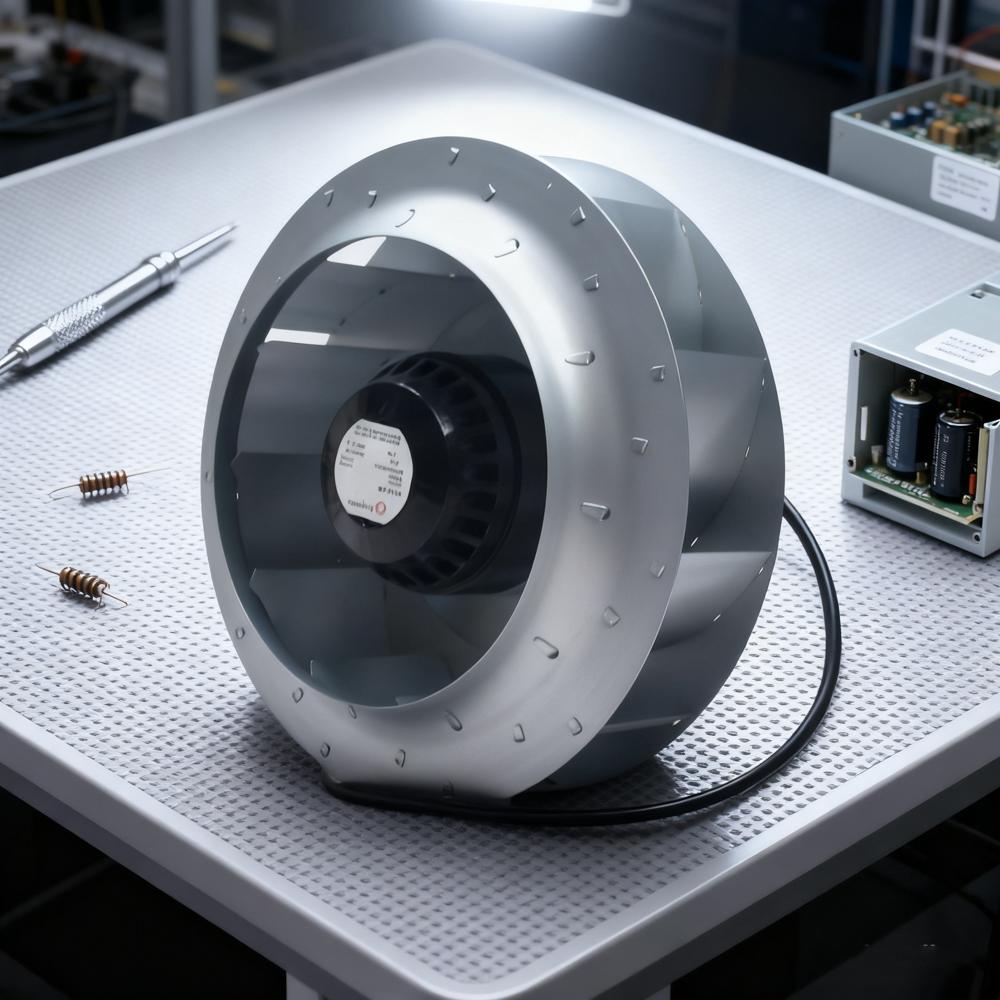 EBM PAPST 2RRE45(N46-A8CN) 250x56R 230V 190W Aluminum Ventilation Industrial Fan