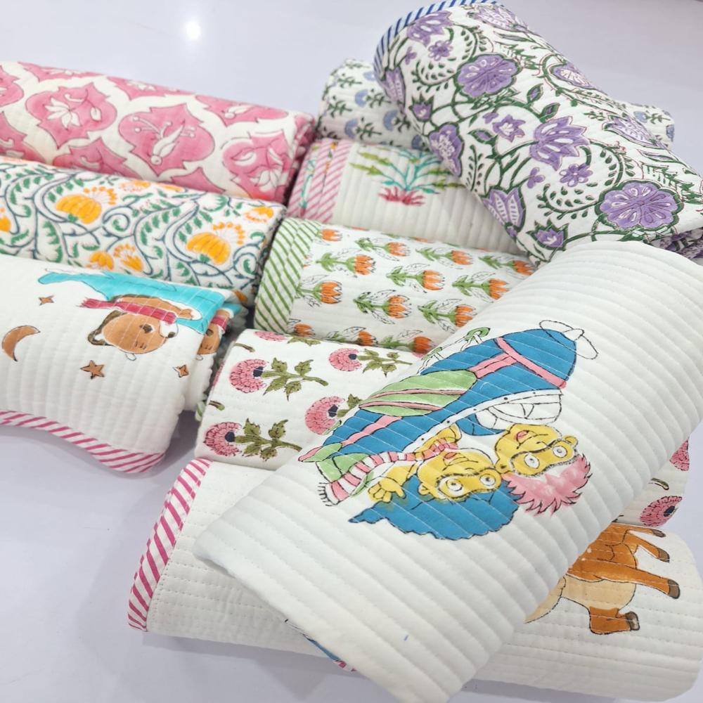 Hand Block Baby Quilt - Density: 900 Gram Per Cubic Centimeter(g/cm3)