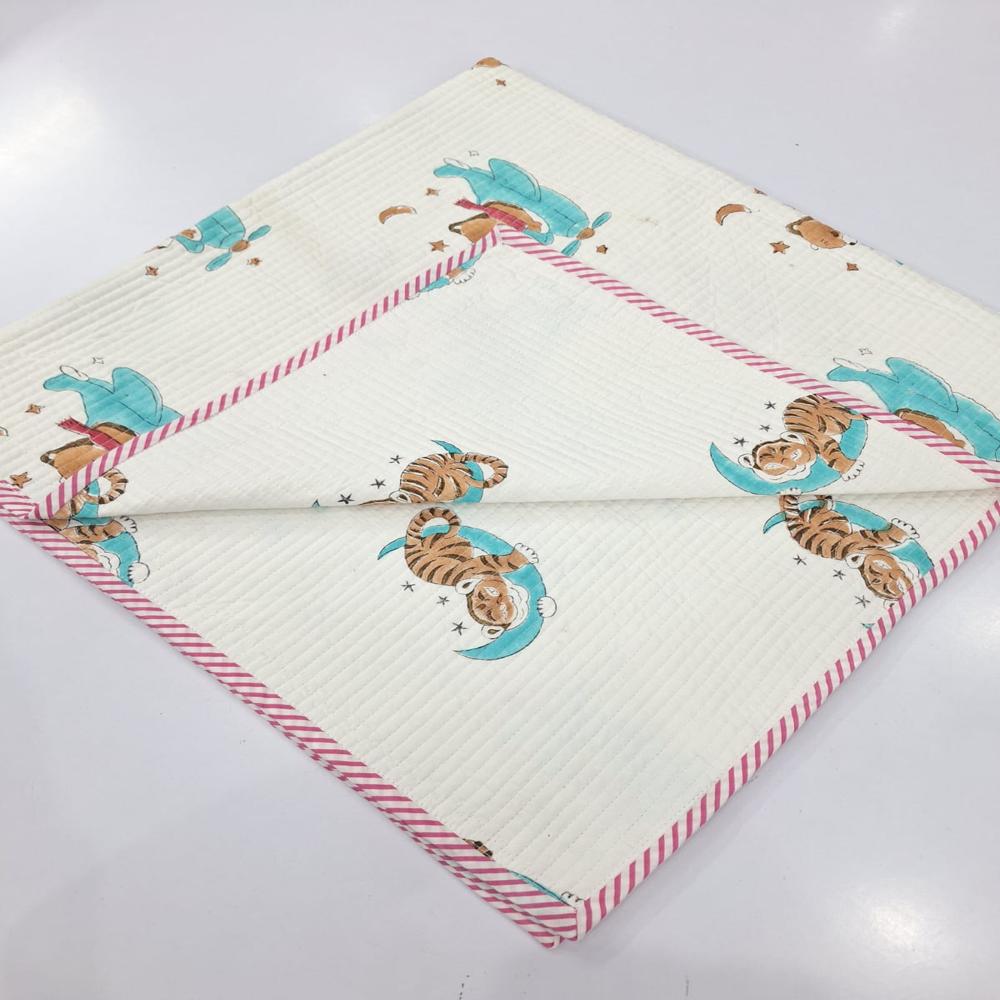 Hand Block Baby Quilt - Density: 900 Gram Per Cubic Centimeter(g/cm3)