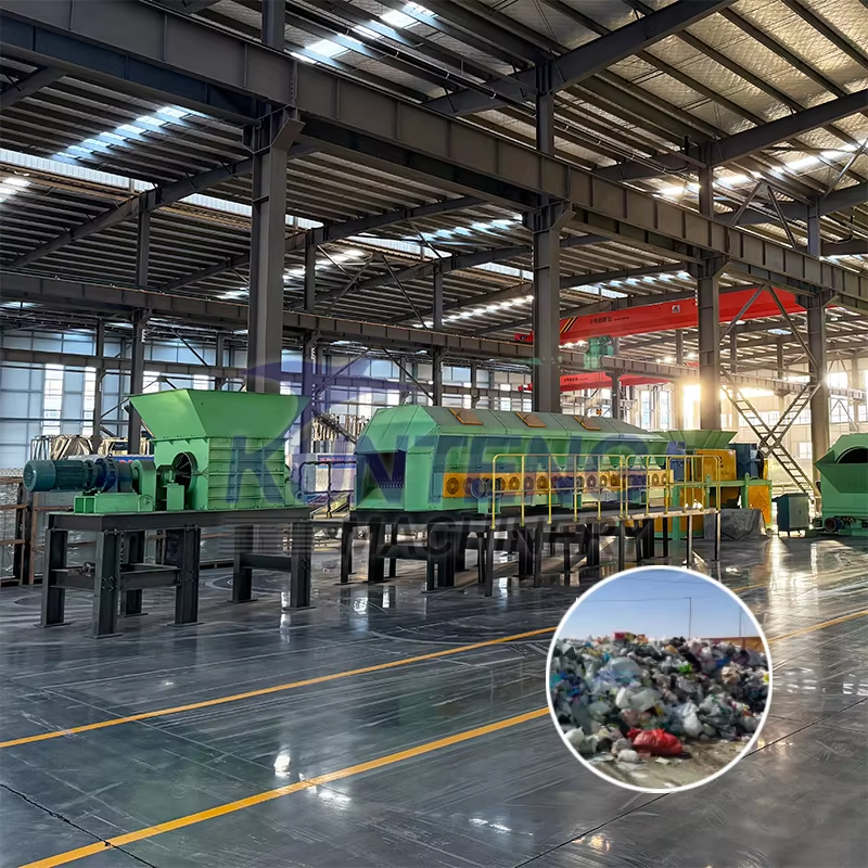 Municipal Solid Waste Sorting Recycling Production Line For Sorting Organic And Inorganic Waste Equipment - Application: Industrial