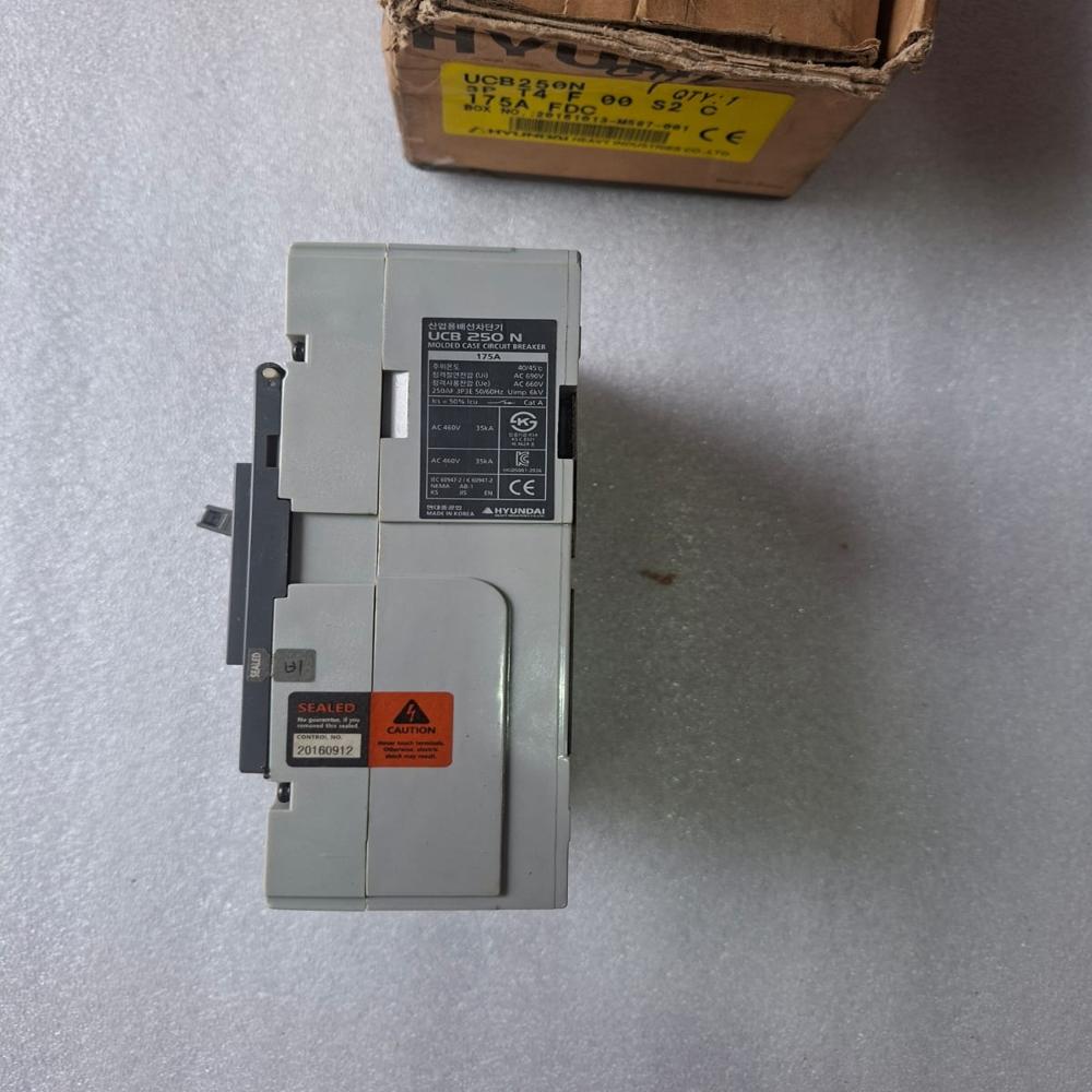 Hyundai Ucb 250n Molded Case Circuit Breaker 175a 3p Mccb Hyundai 175a 440v/35ka - Frequency: 50/60 Hertz (Hz)