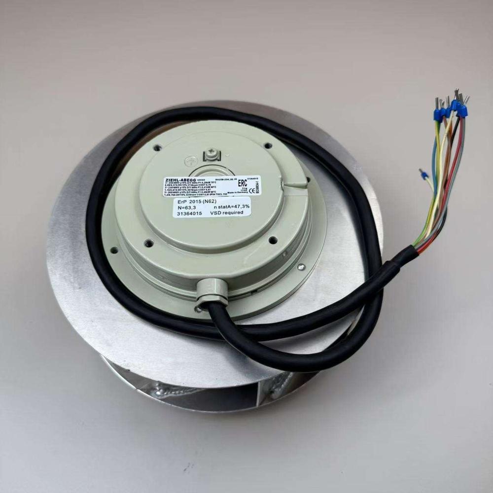 ZIEHL-ABEGG RH25M-2Dk 3B 1R Electric Power Source Metal Blades High Temperature Industrial Fan