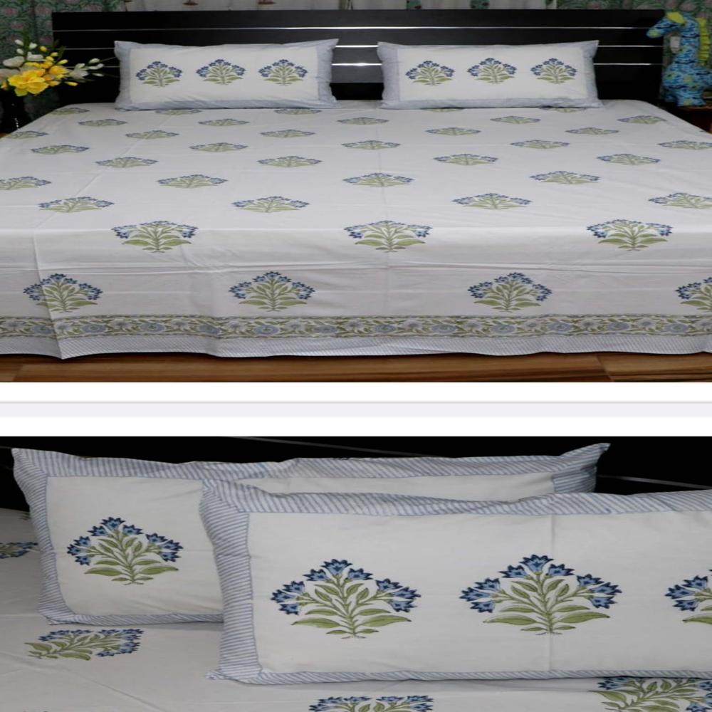 HAND BLOCK PRINTED BEDSHEET