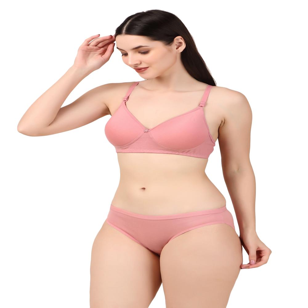 Padded Bra Panty Set - Color: Multicolour