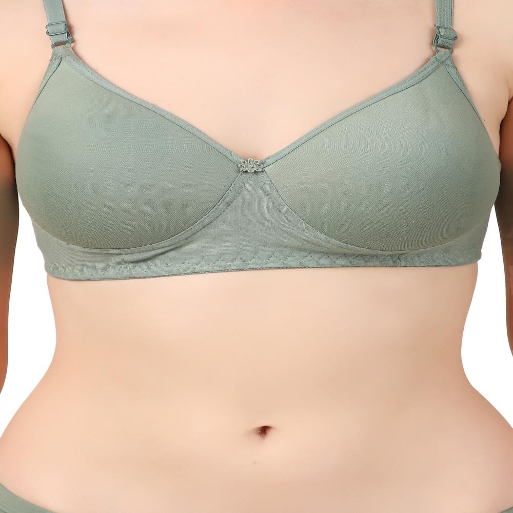 Padded Bra Panty Set - Color: Multicolour