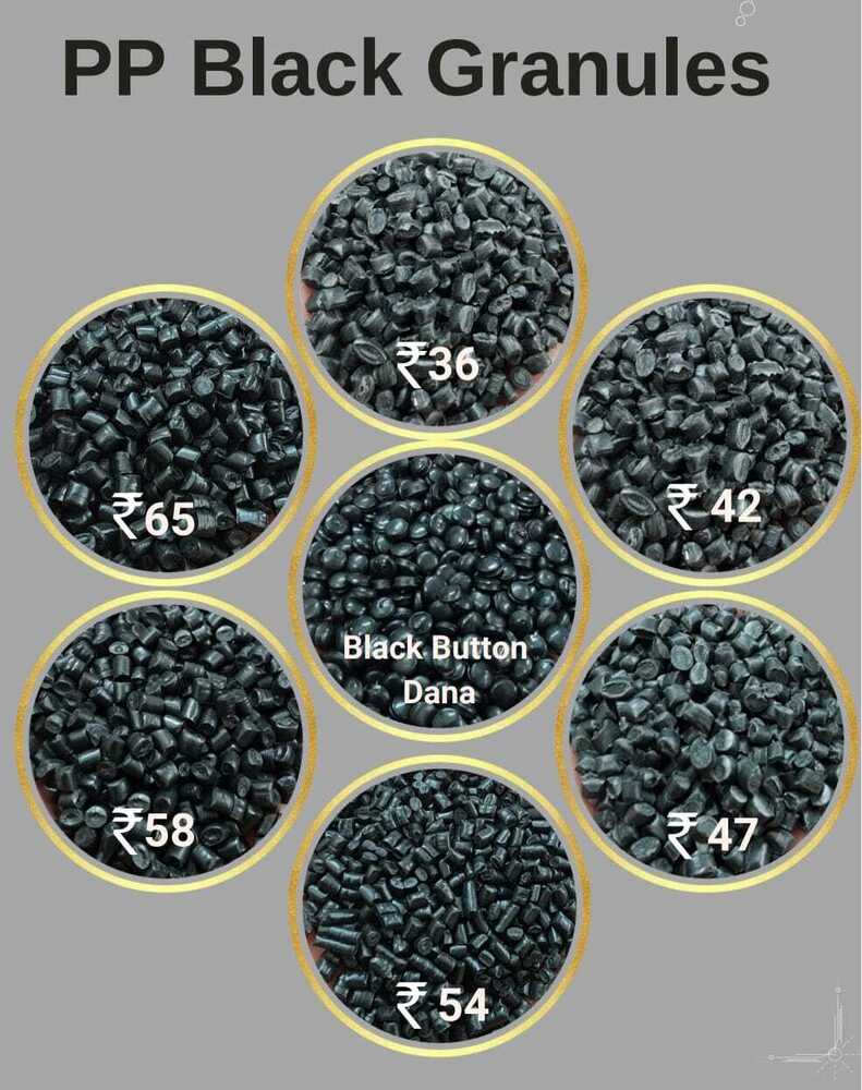 Recycled Pp Plastic Granuales - Color: Black