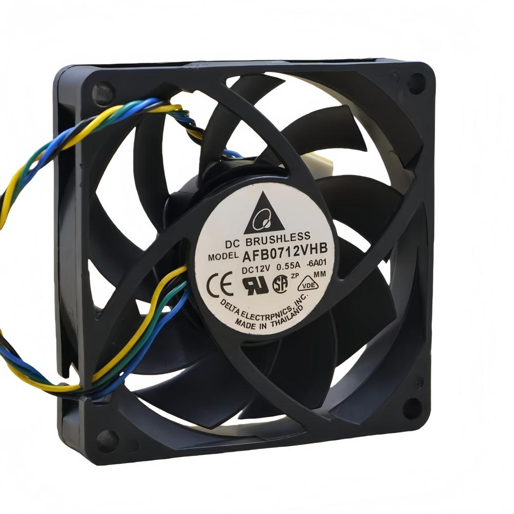 Delta 7CM 7015 AFB0712VHB 4-Wire PWM CPU Automatic Temperature Control Plastic Electric Industrial Fan