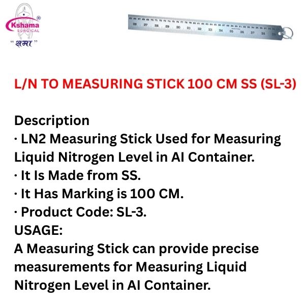 L/n To Measuring Stick 100 Cm Ss - Application: Artificial Insemination