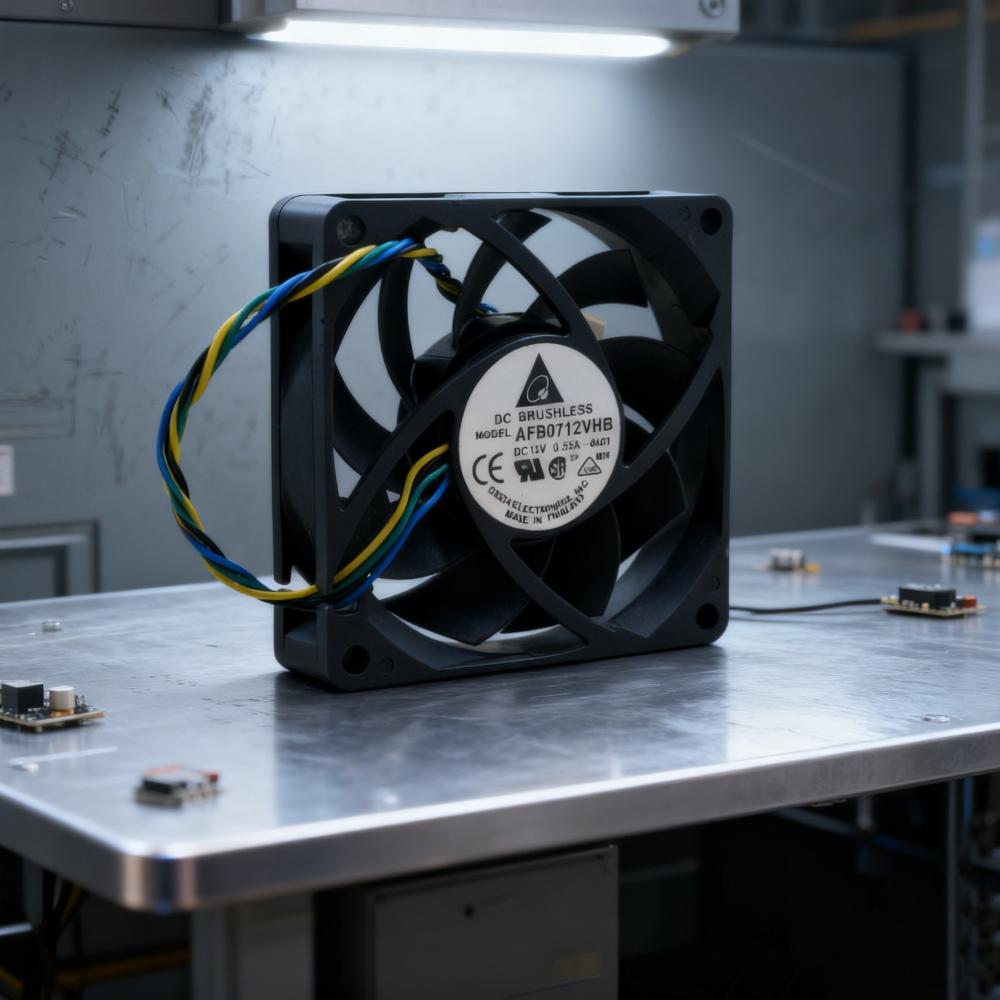 Delta 7CM 7015 AFB0712VHB 4-Wire PWM CPU Automatic Temperature Control Plastic Electric Industrial Fan 