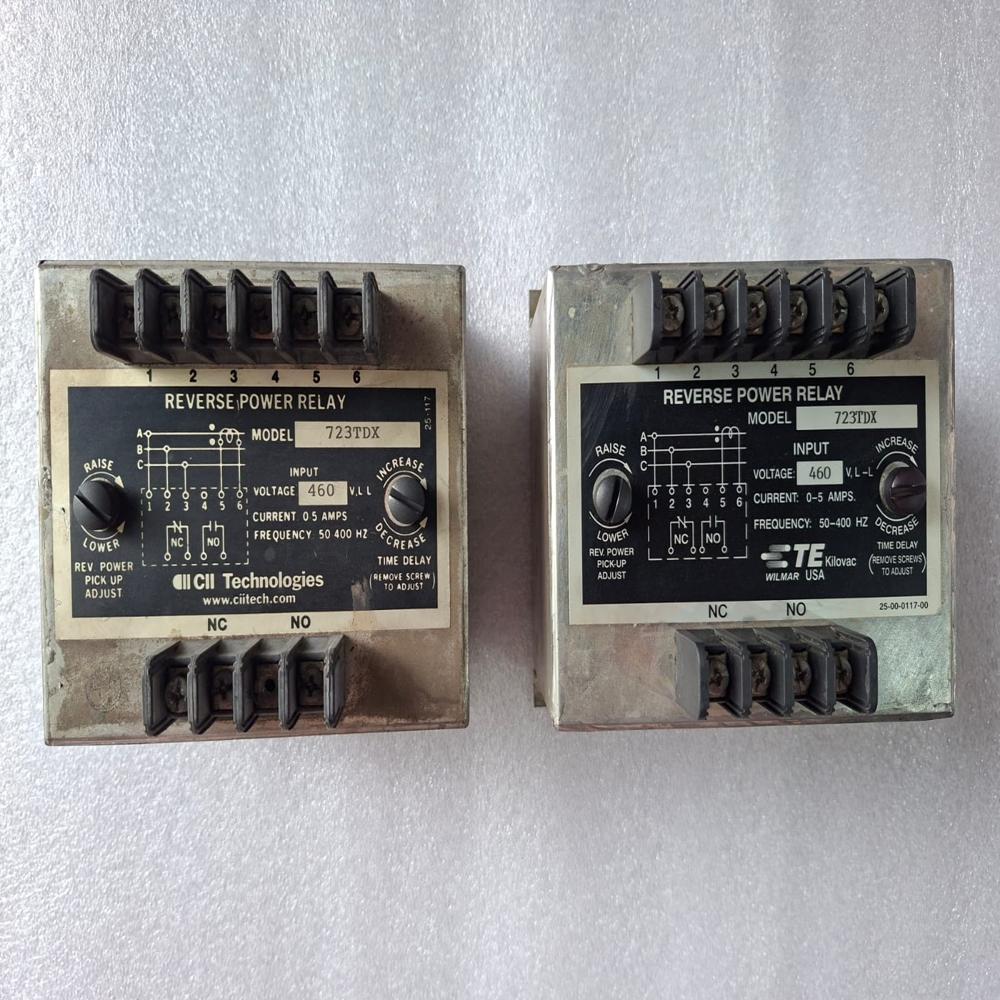 Reverse Power Relay Model 723Tdx - Application: Industrial